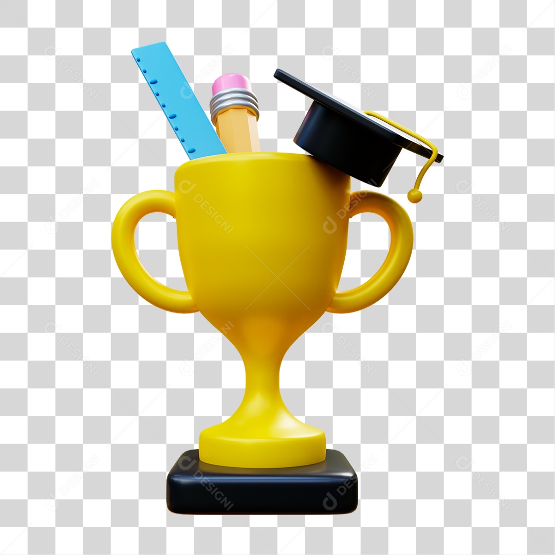 Troféu Dourado PNG Transparente