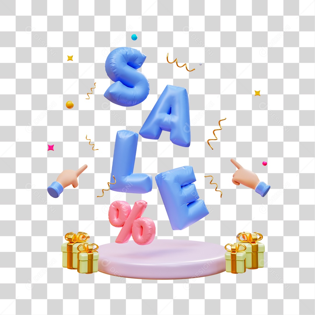 Selo 3D Sale Ofertas PNG Transparente