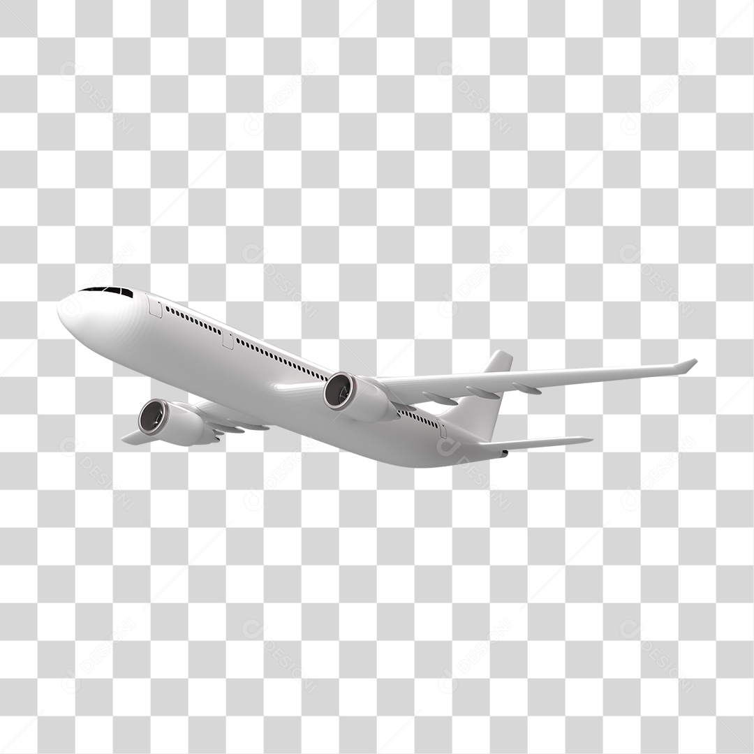 Avião Branco PNG Transparente