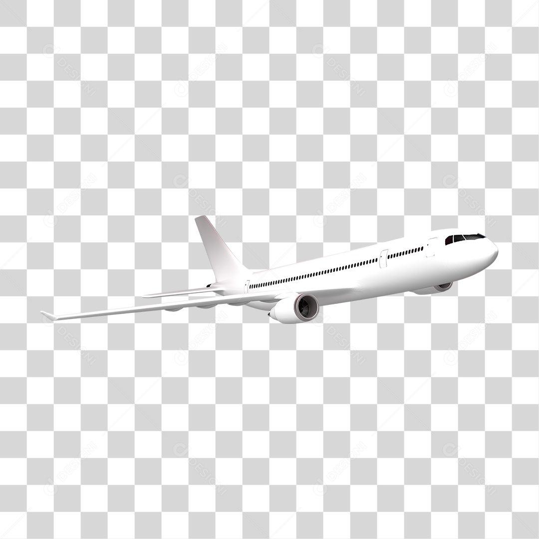 Avião Branco PNG Transparente