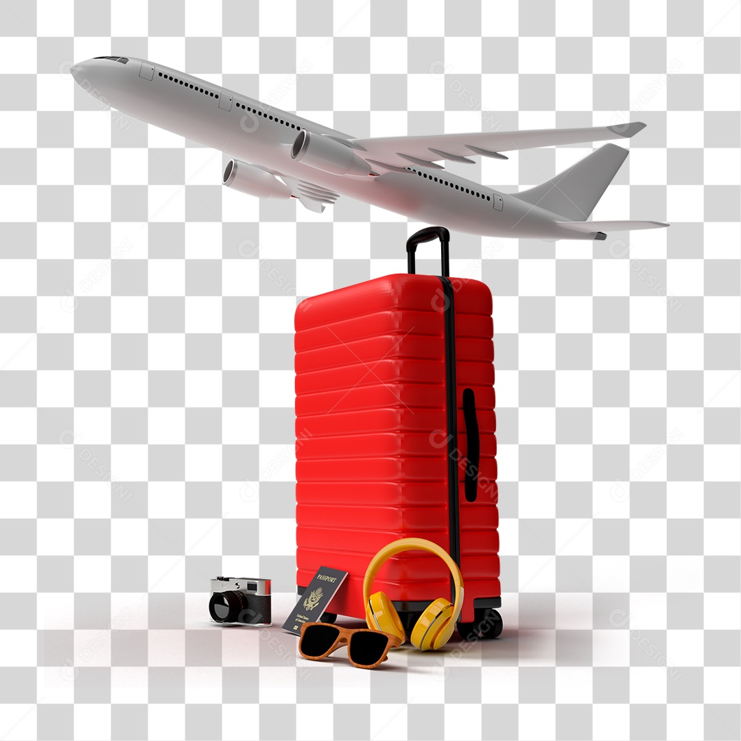 Mala Avião PNG Transparente