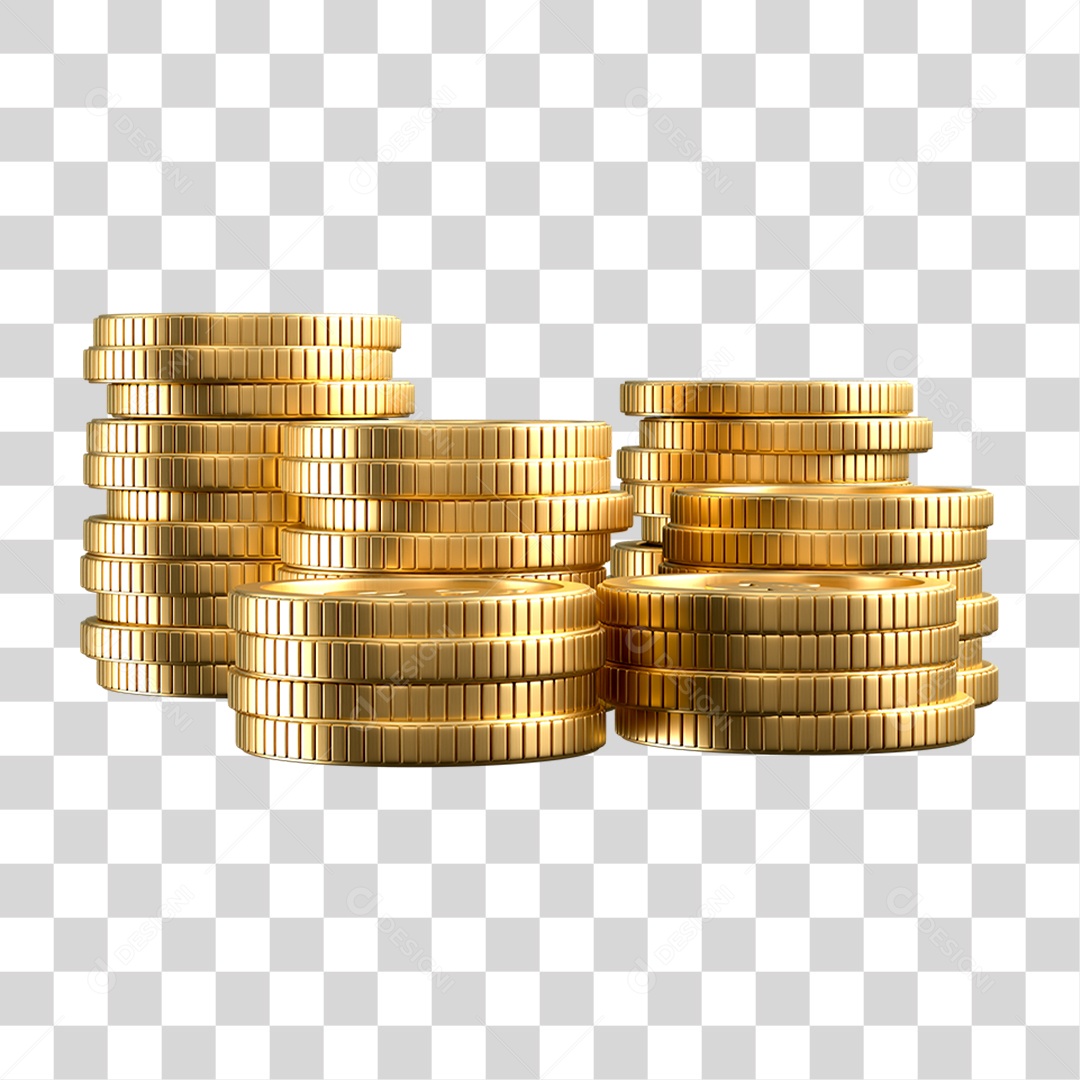 Moeda Dourada PNG Transparente