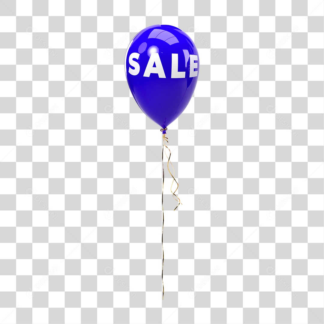 Balão Azul PNG Transparente