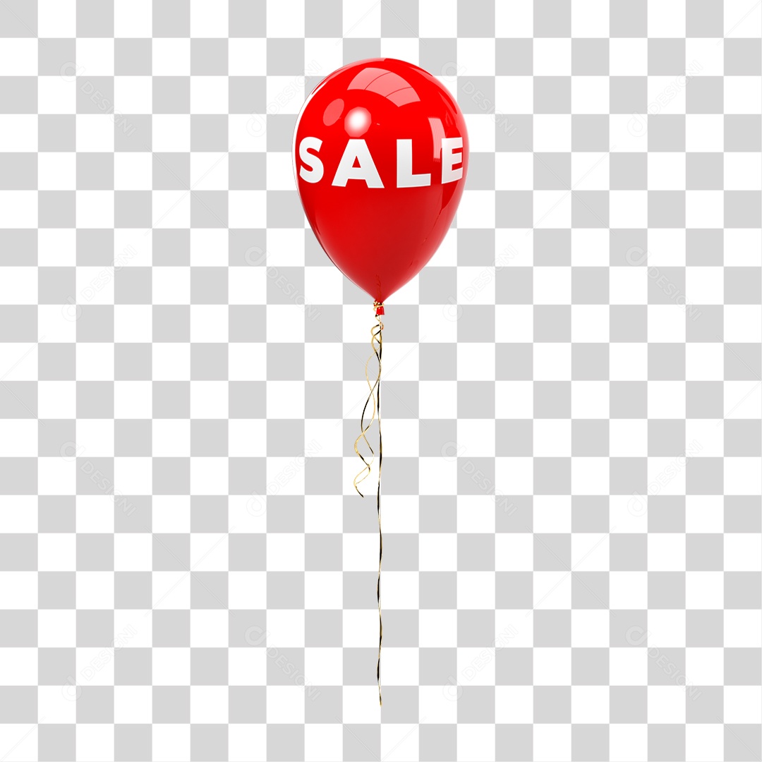 Balão Vermelho PNG Transparente