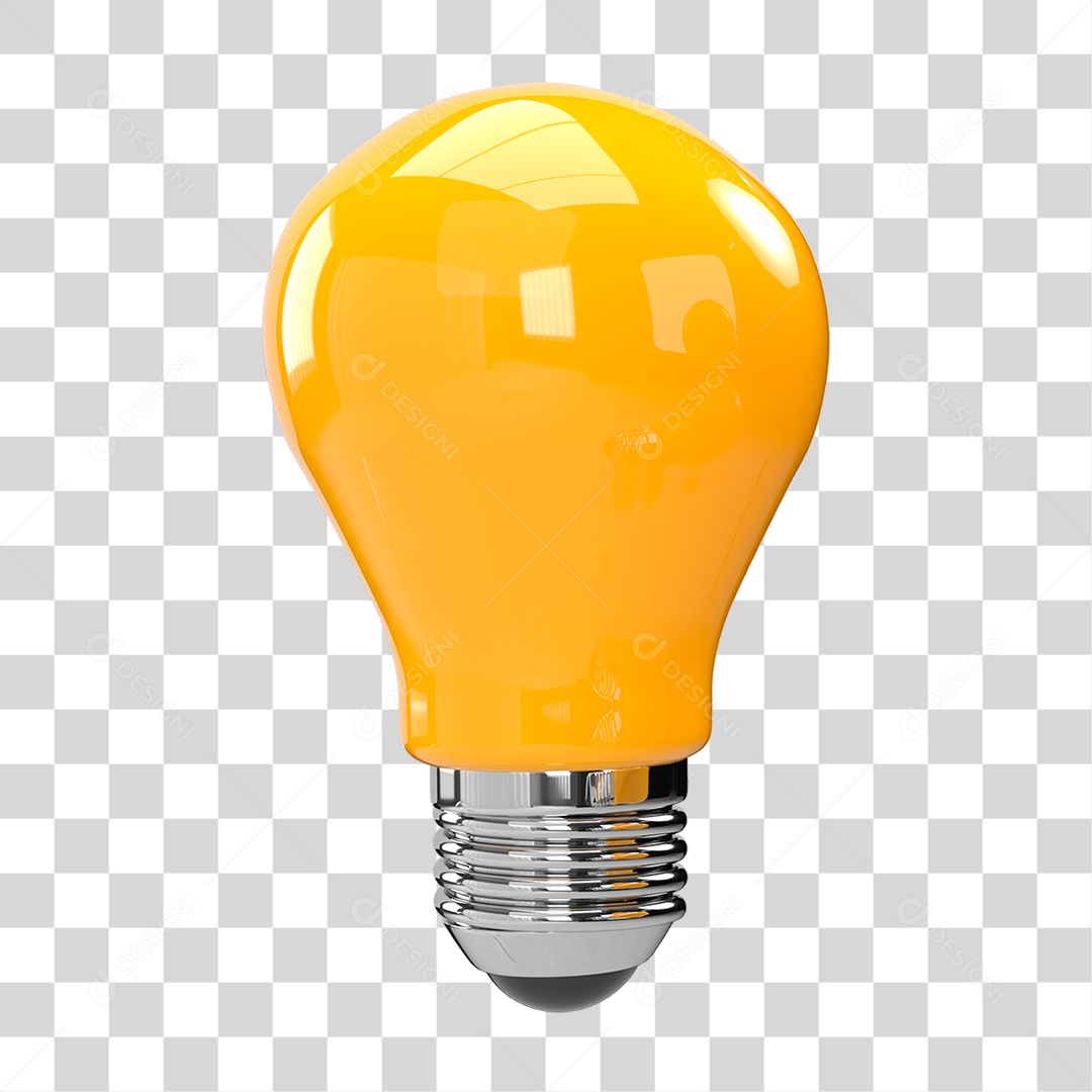 Lâmpada Amarela PNG Transparente