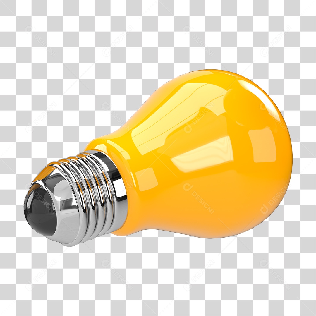Lâmpada Amarela PNG Transparente