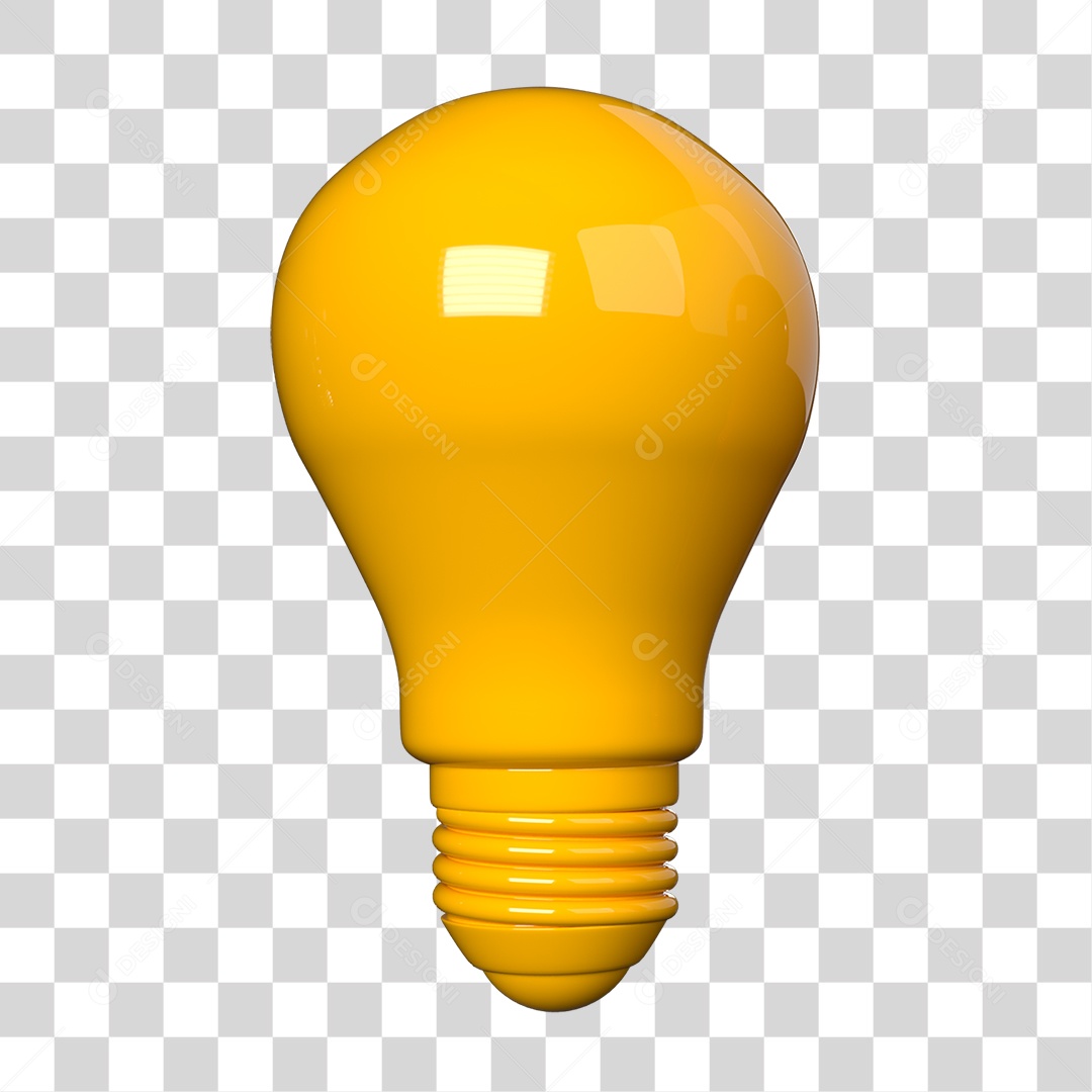 Lâmpada Amarela PNG Transparente