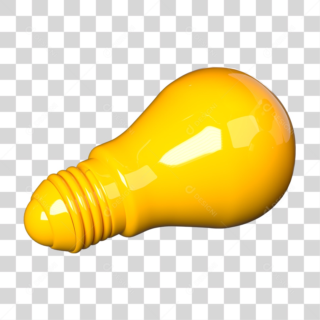 Lâmpada Amarela PNG Transparente