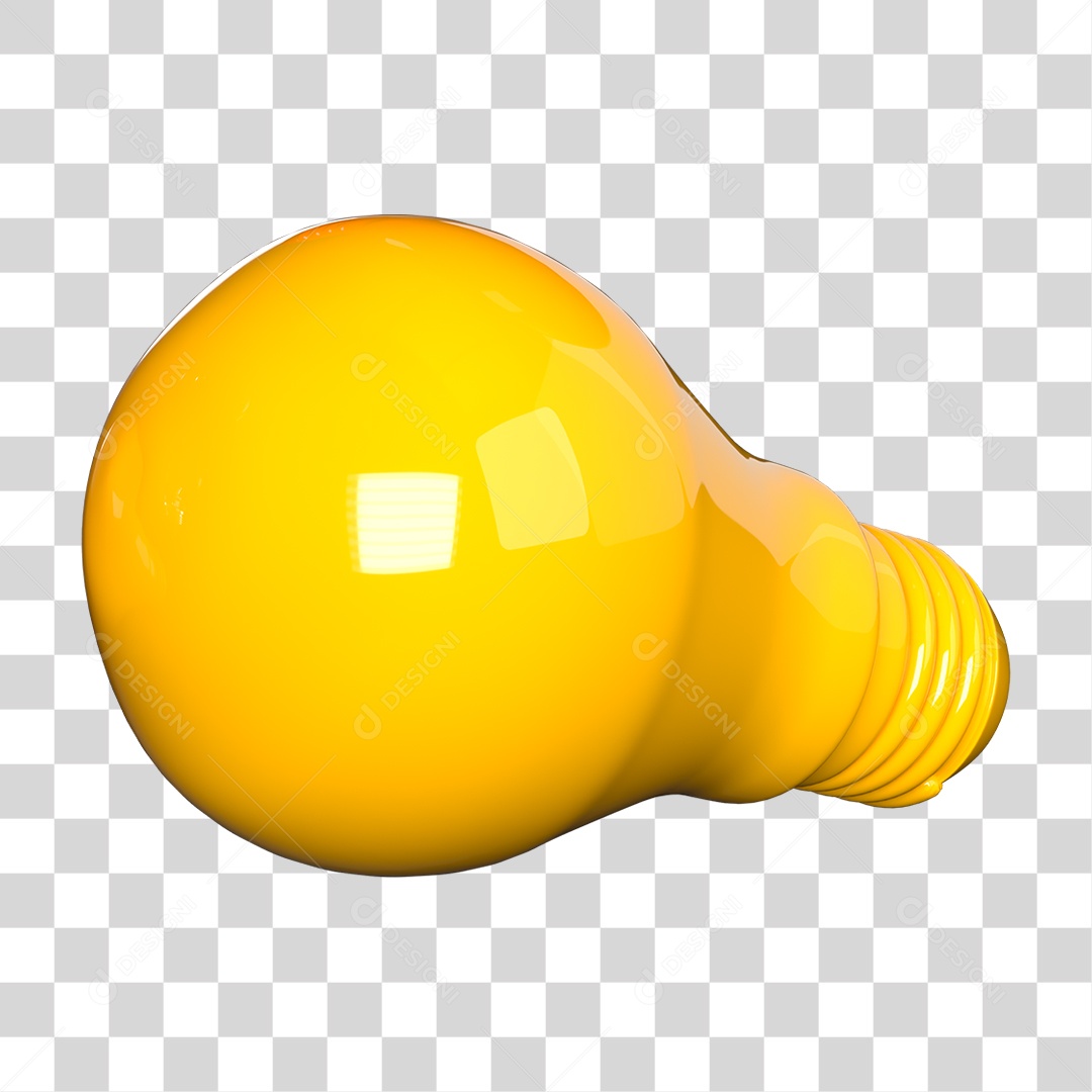 Lâmpada Amarela PNG Transparente
