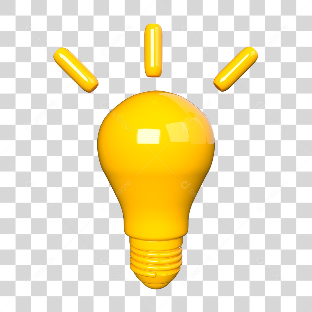 Lâmpada Amarela PNG Transparente