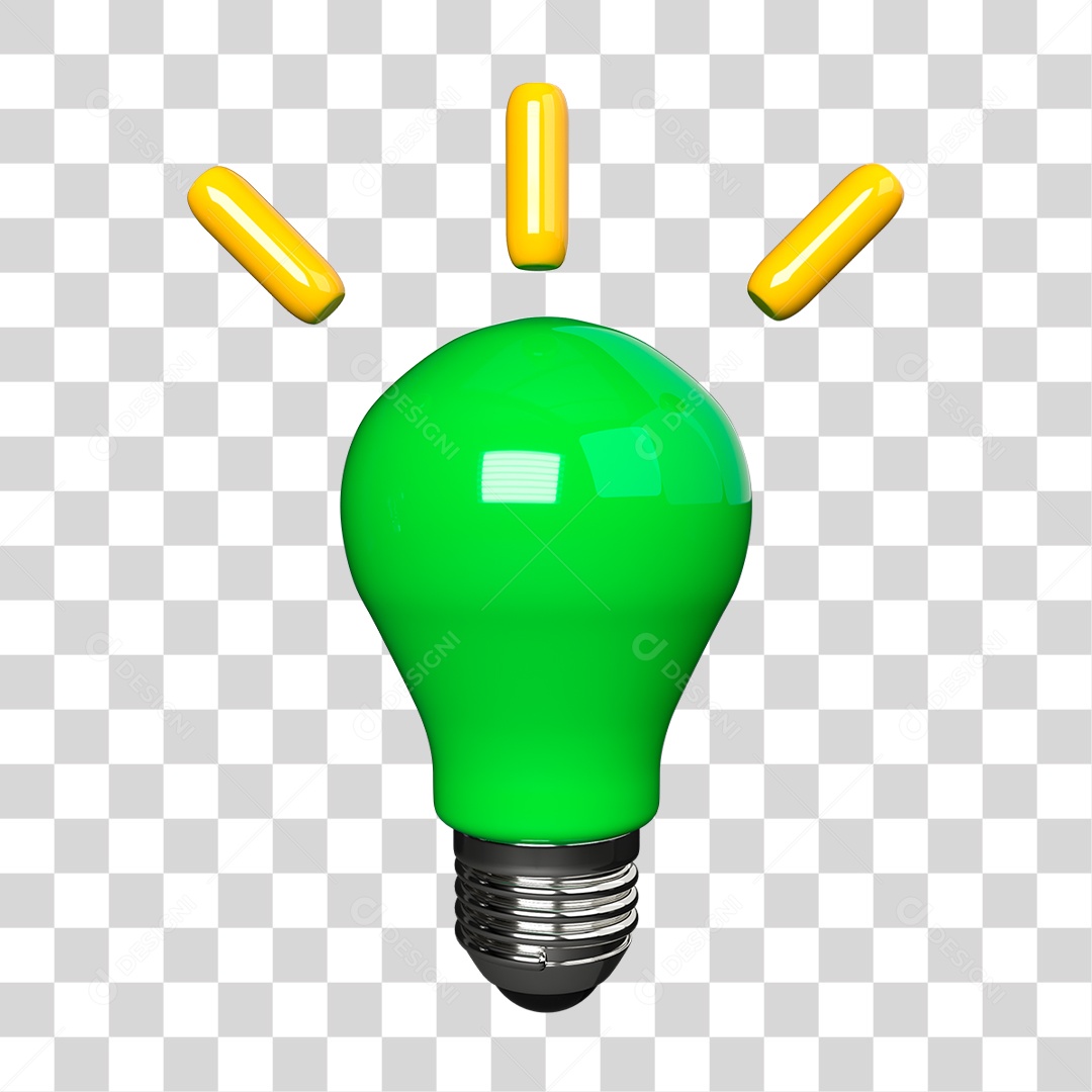 Lâmpada Verde PNG Transparente