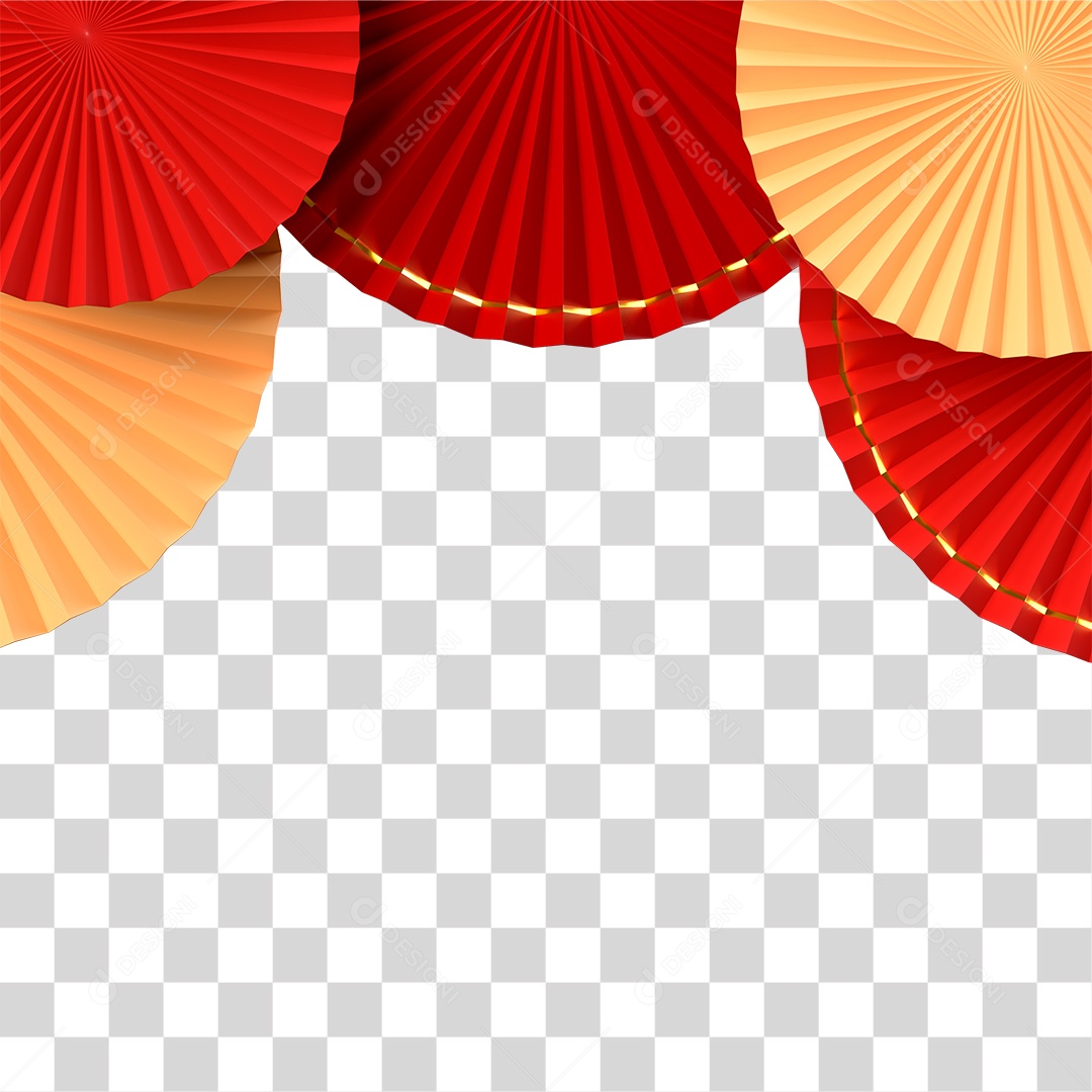 Leque Chinês PNG Transparente