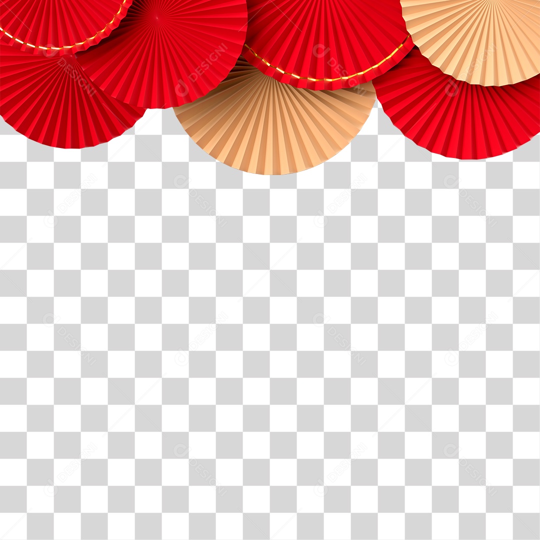 Leque Chinês PNG Transparente