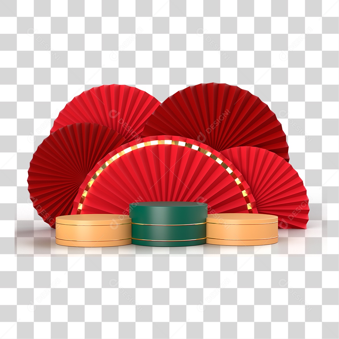 Leque Chinês PNG Transparente