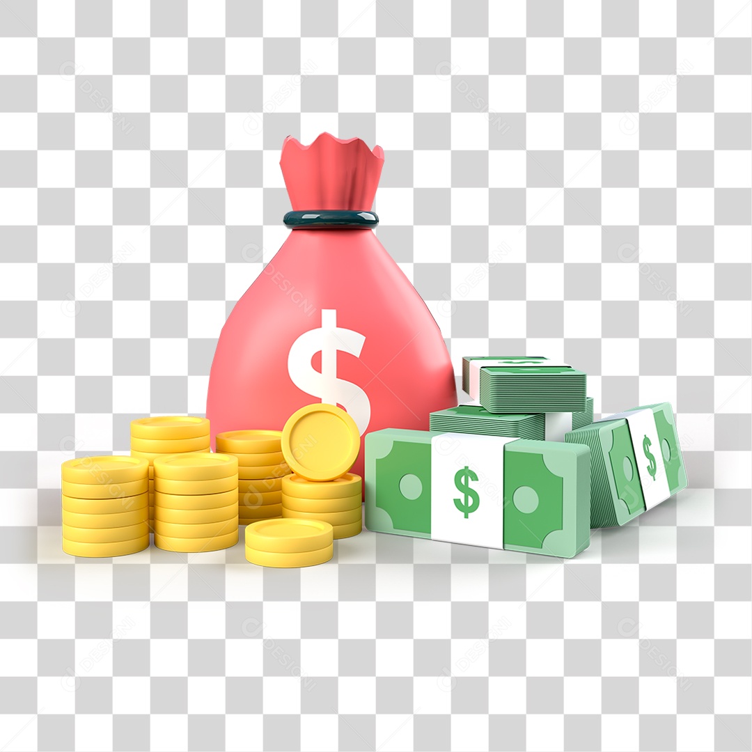 Saco de Dinheiro PNG Transparente