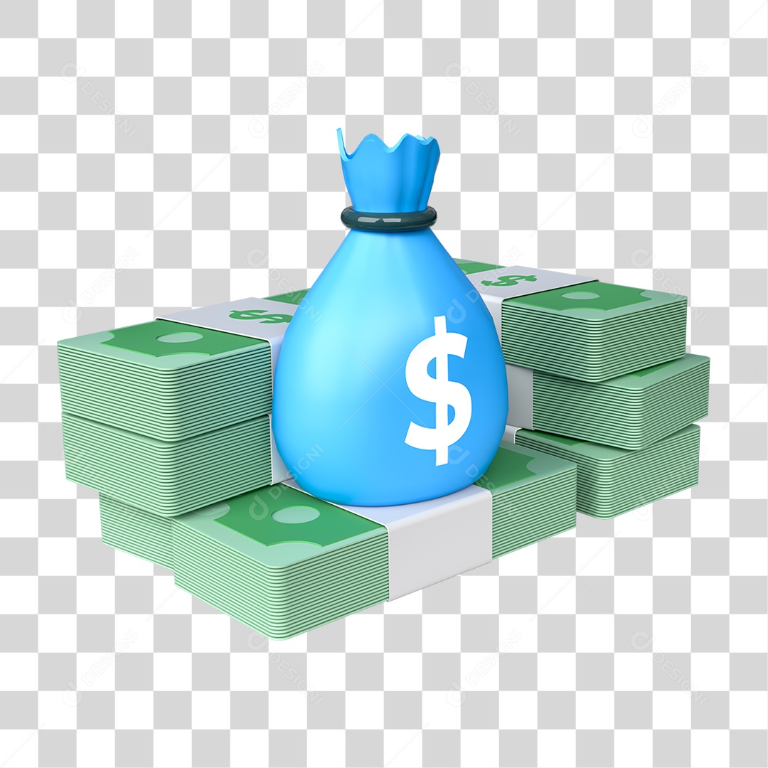 Saco de Dinheiro PNG Transparente