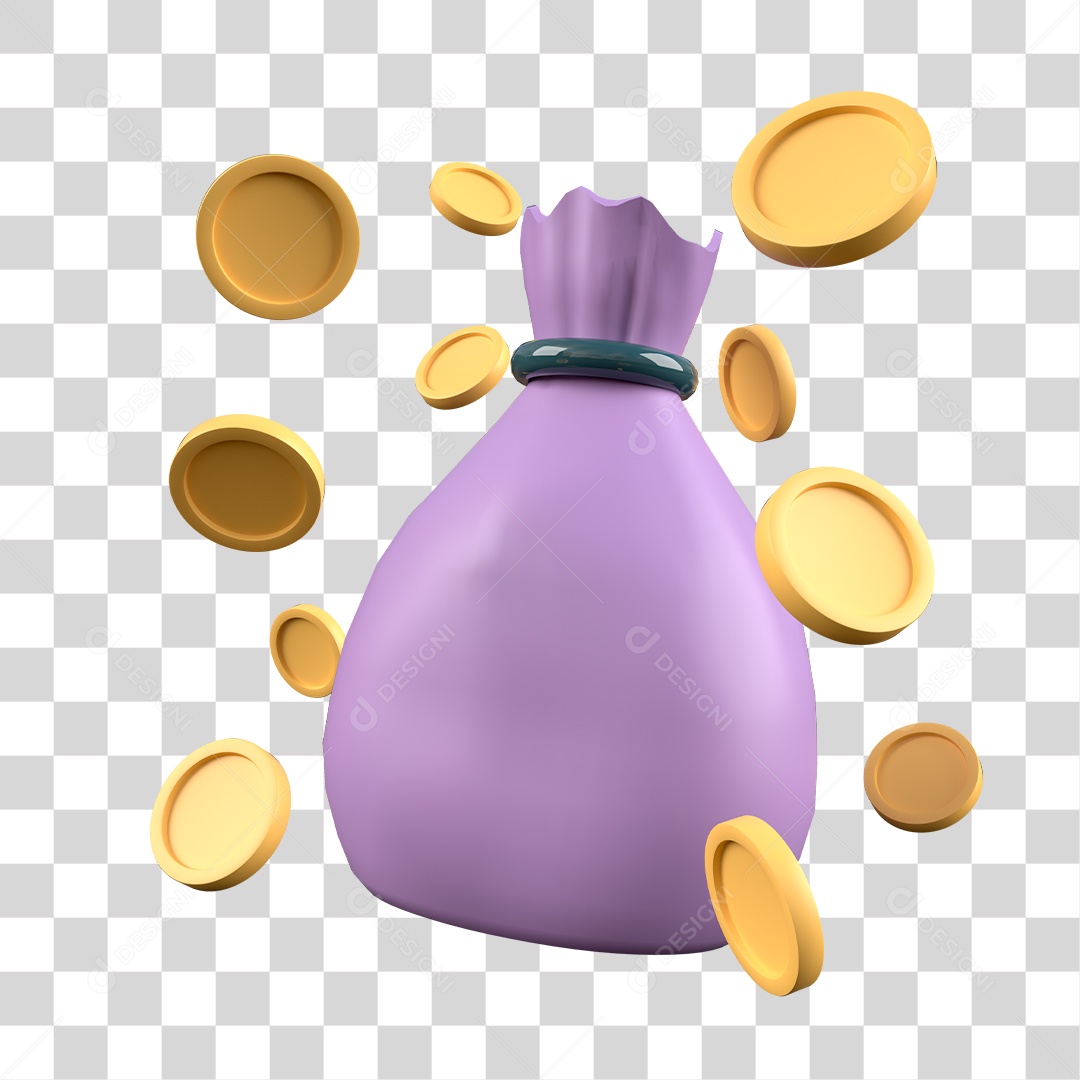 Saco de Dinheiro PNG Transparente