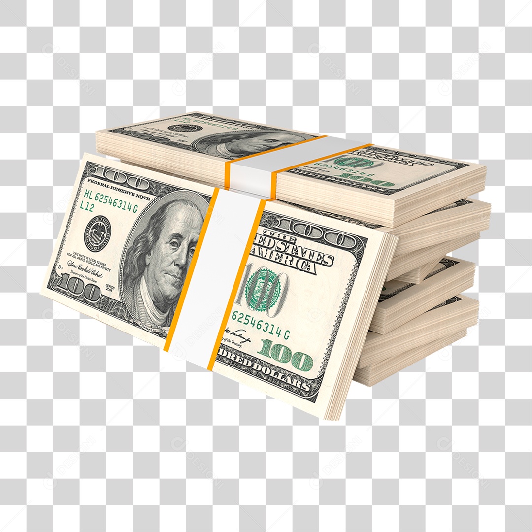 Pilha de Dólar PNG Transparente