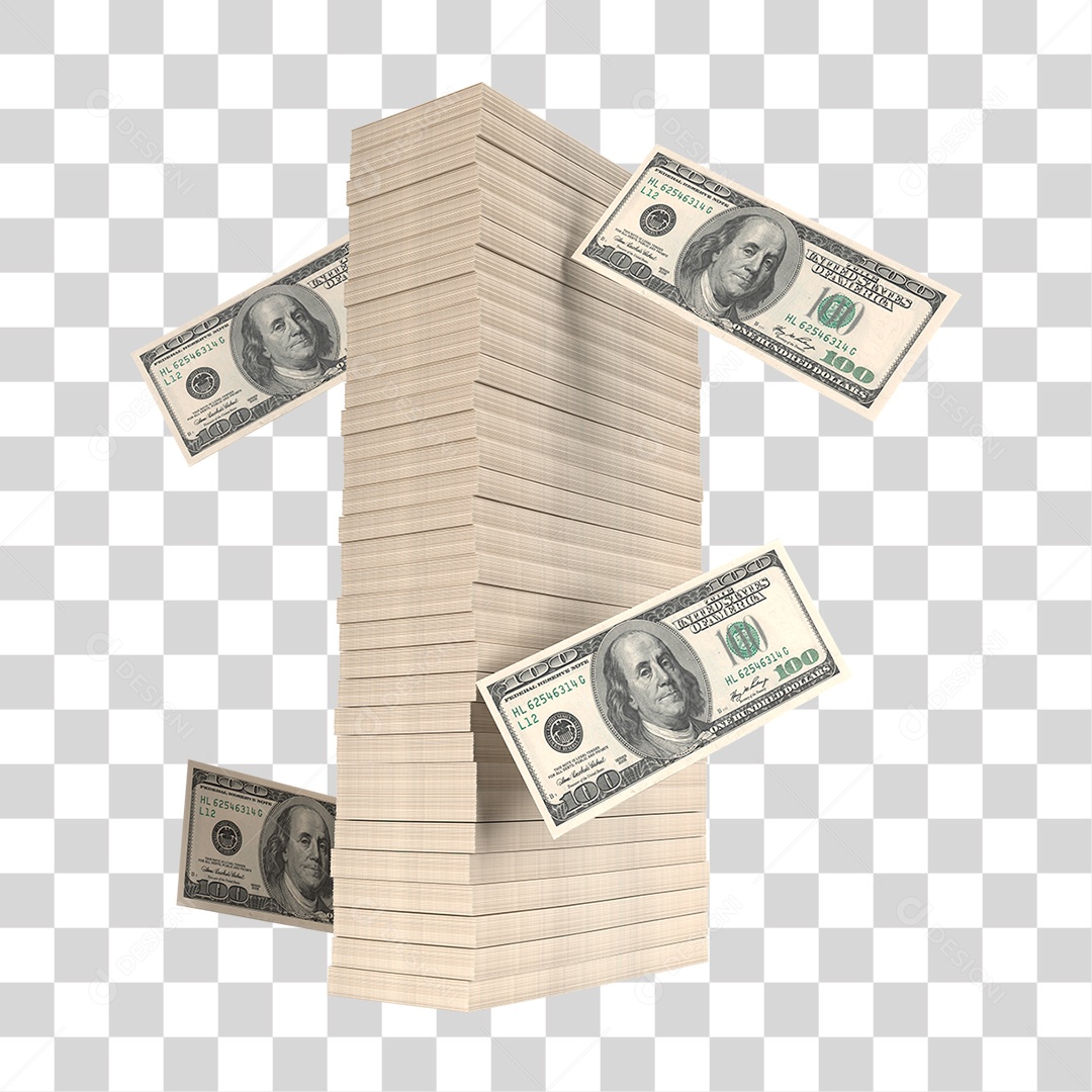 Pilha de Dólar PNG Transparente