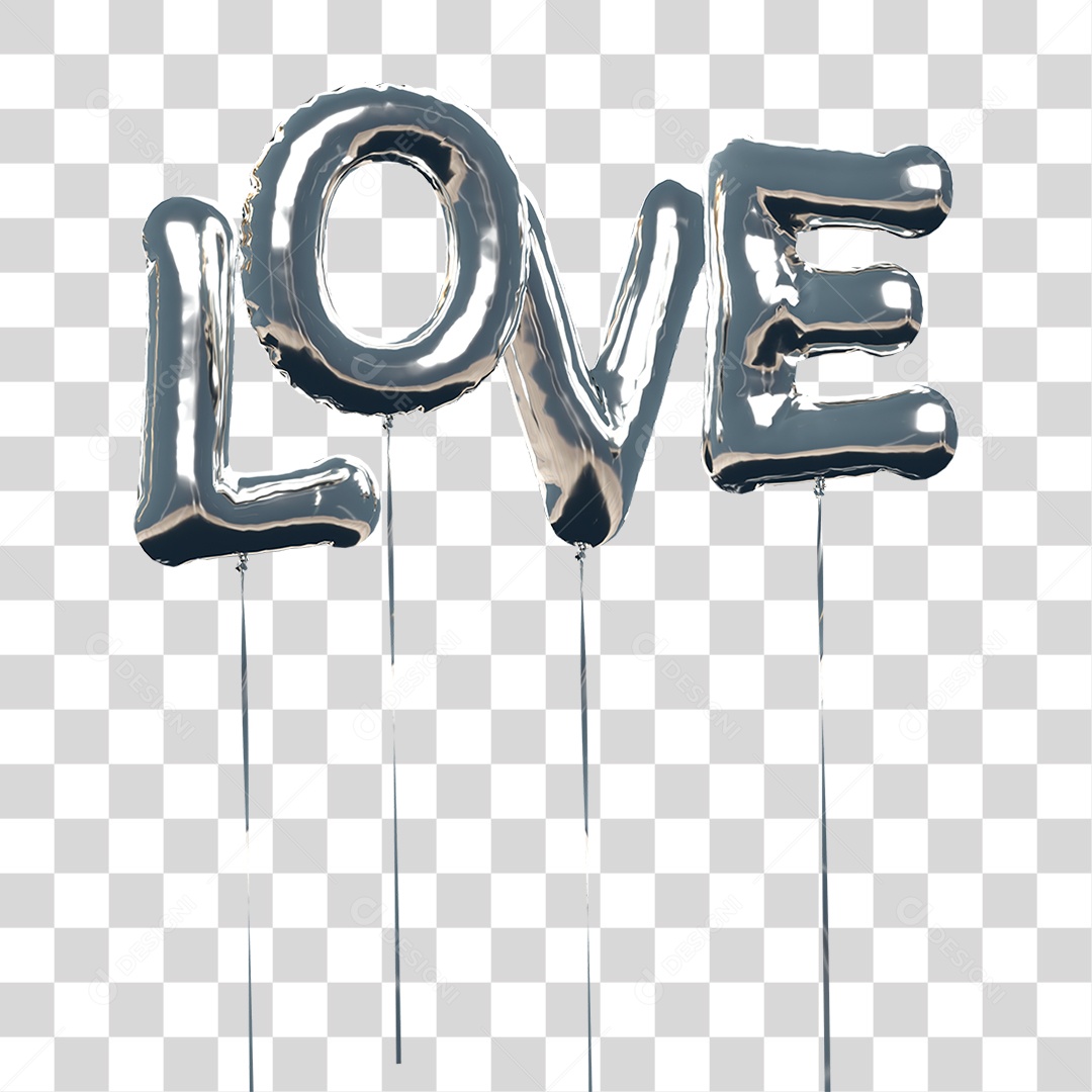 Balões Letras PNG Transparente