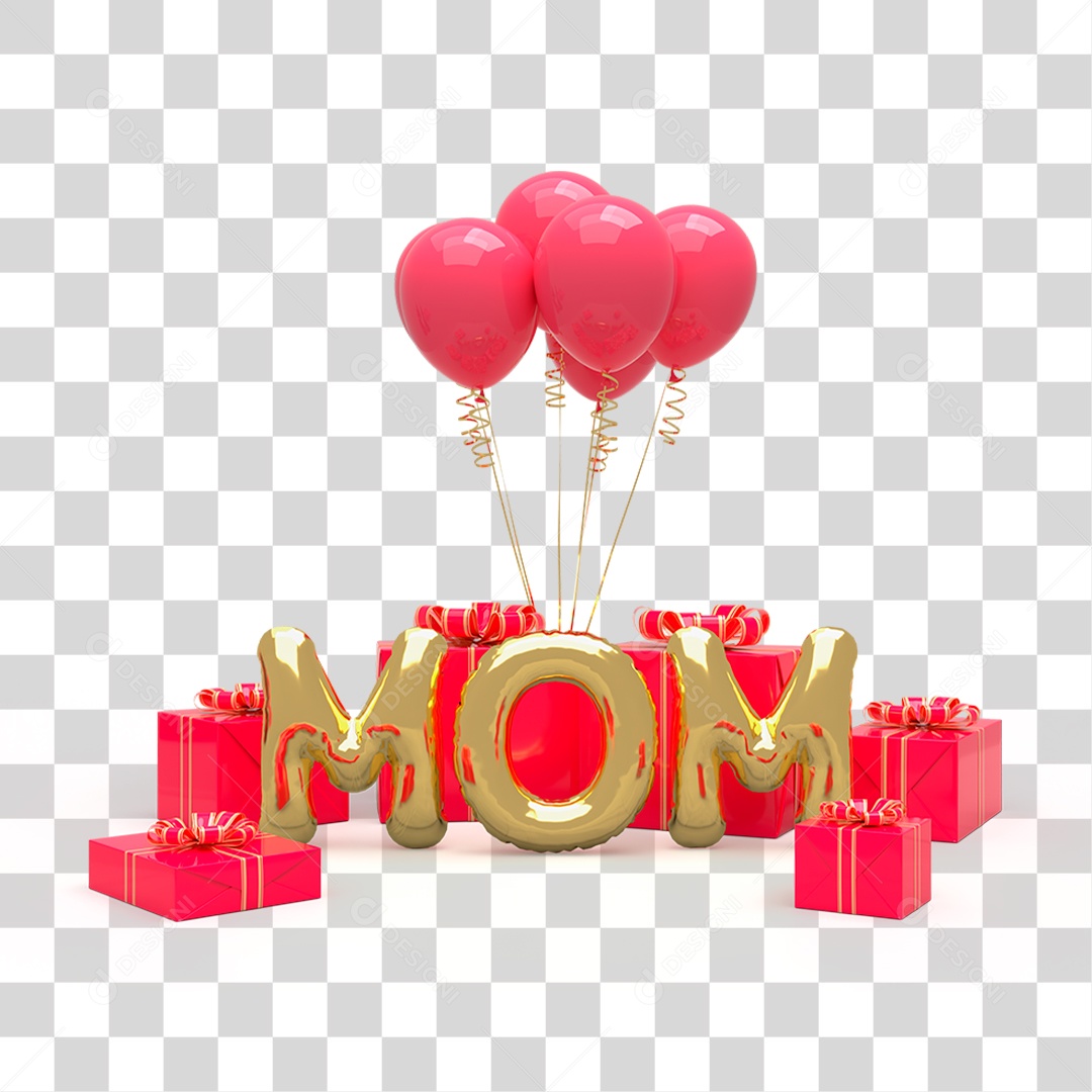 Balões Letra PNG Transparente