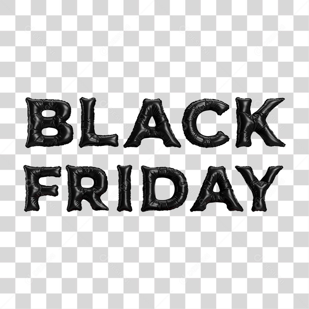Selo 3D Black Friday PNG Transparente