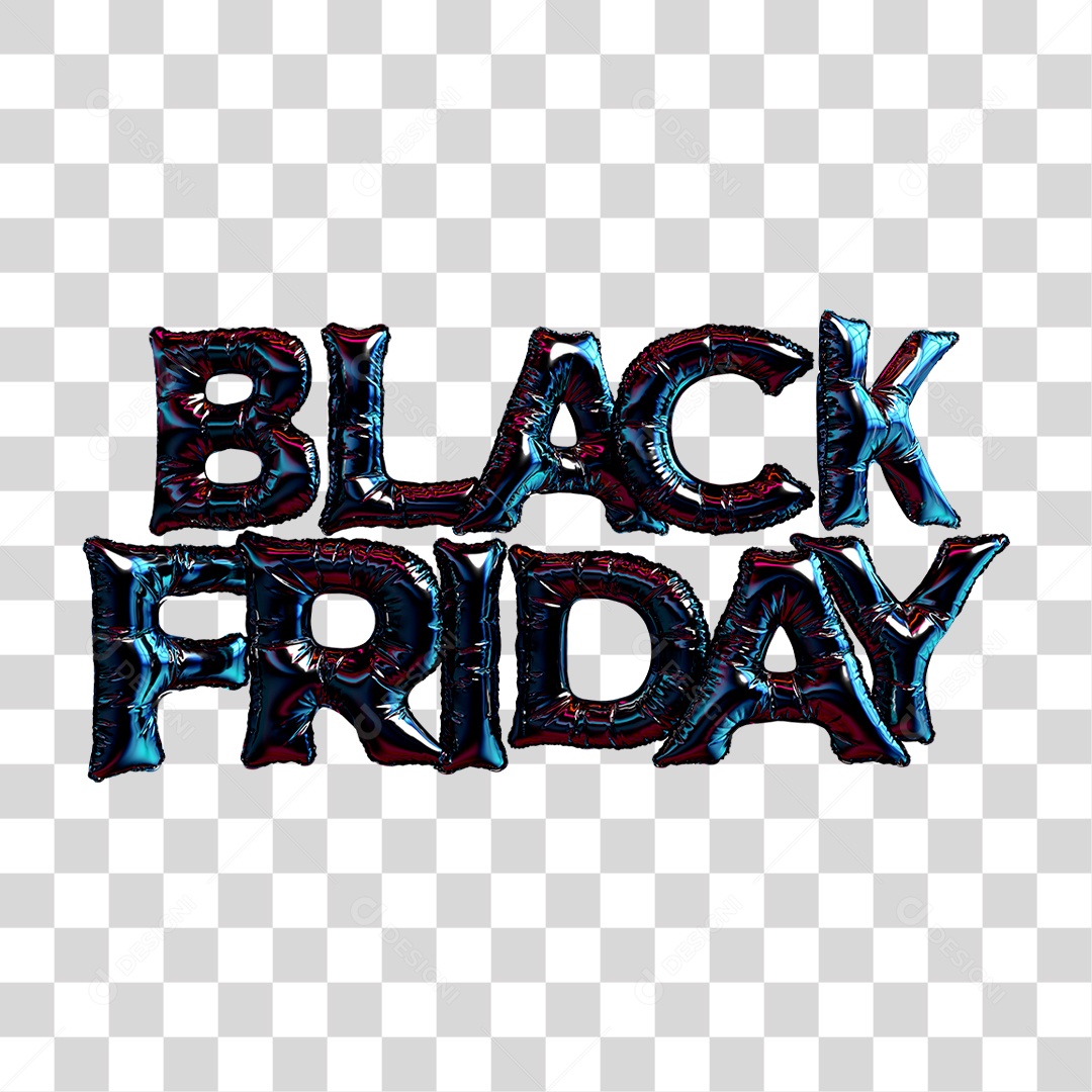Selo 3D Black Friday PNG Transparente