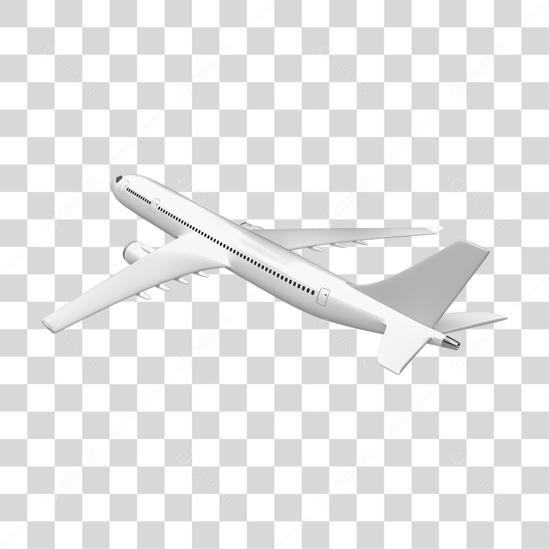 Avião Branco PNG Transparente