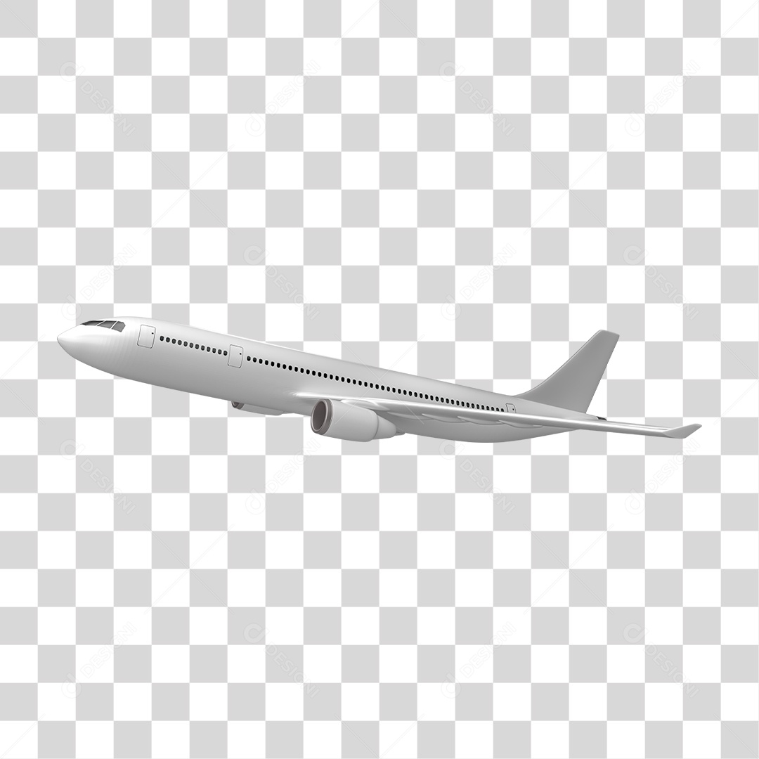 Avião Branco PNG Transparente