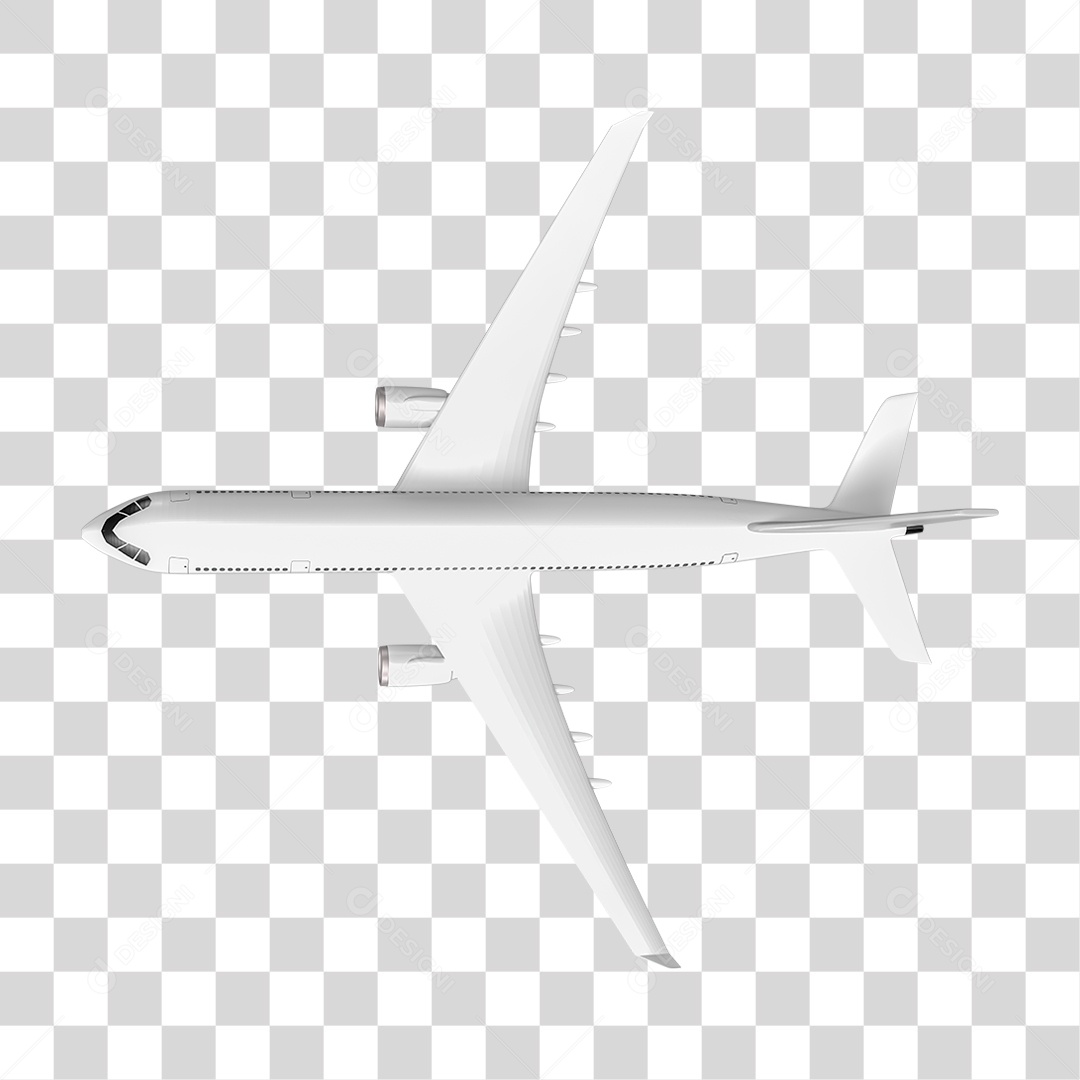 Avião Branco PNG Transparente