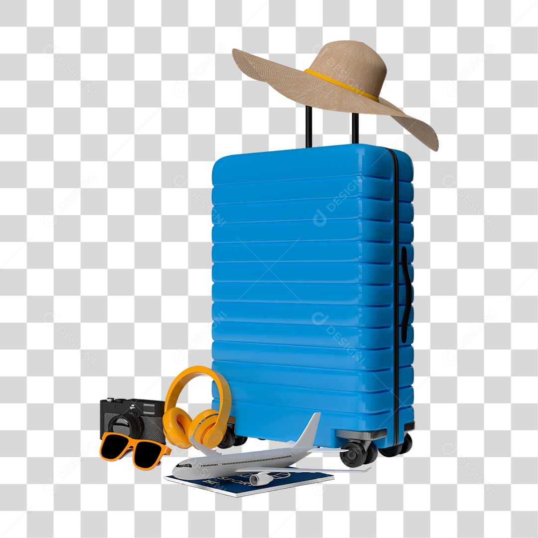 Mala Azul PNG Transparente