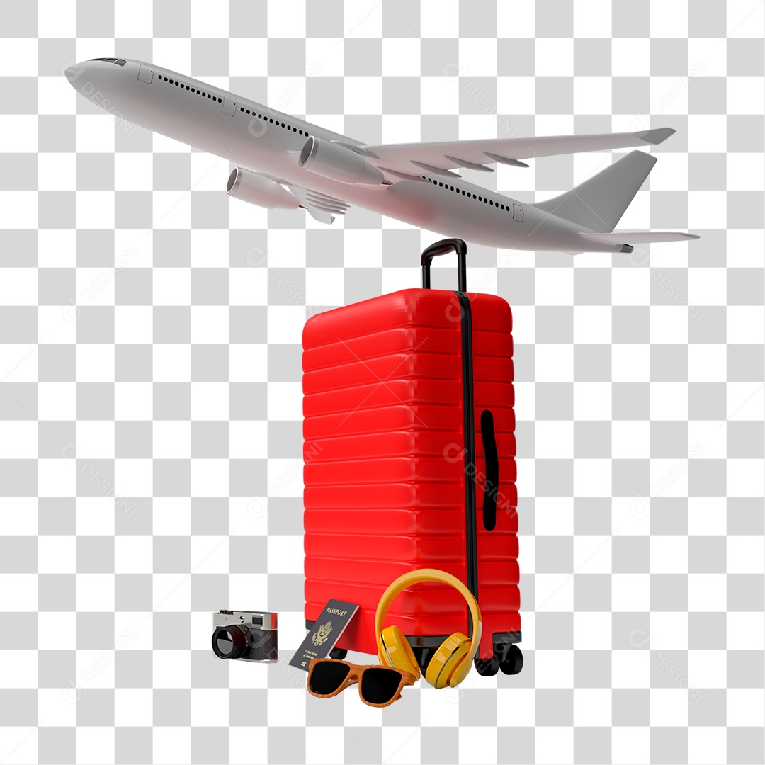 Mala Avião PNG Transparente