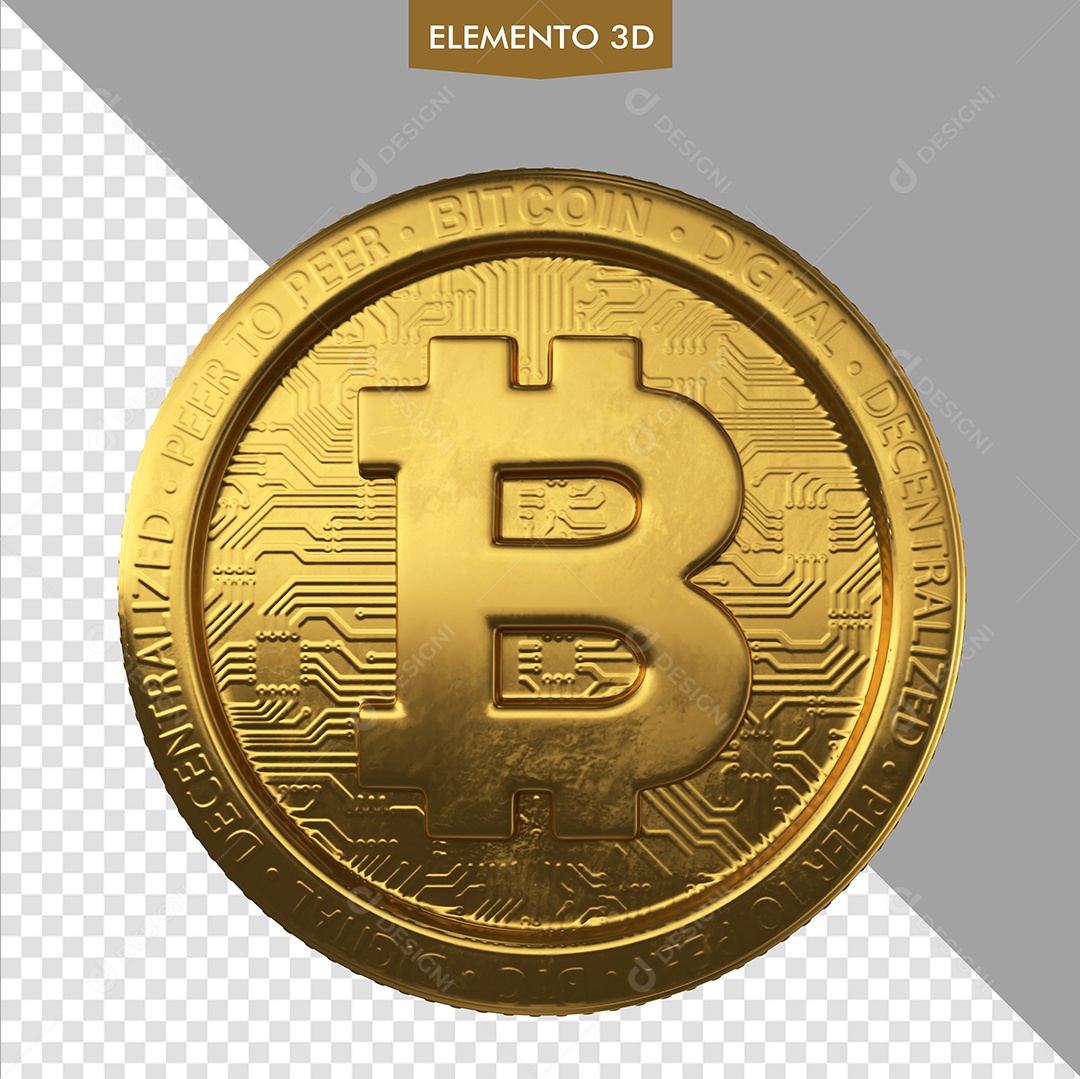 Bitcoin Dinheiro Digital Moedas de Ouro