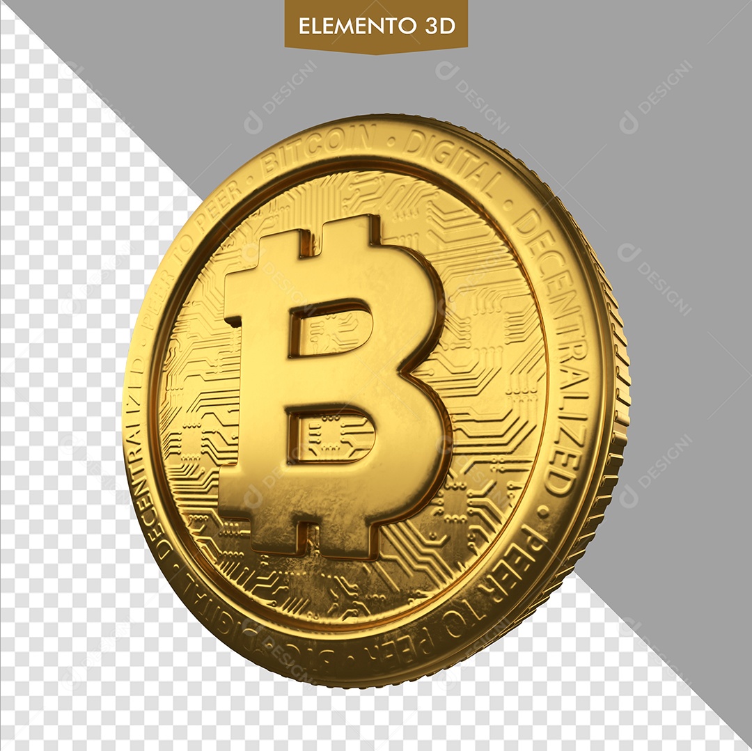 Bitcoin Dinheiro Digital Moedas de Ouro