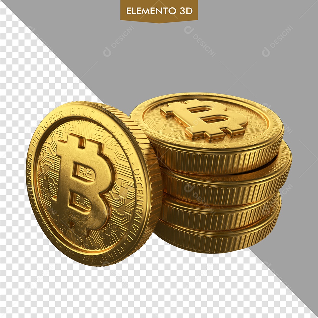 Bitcoin Dinheiro Digital Moedas de Ouro