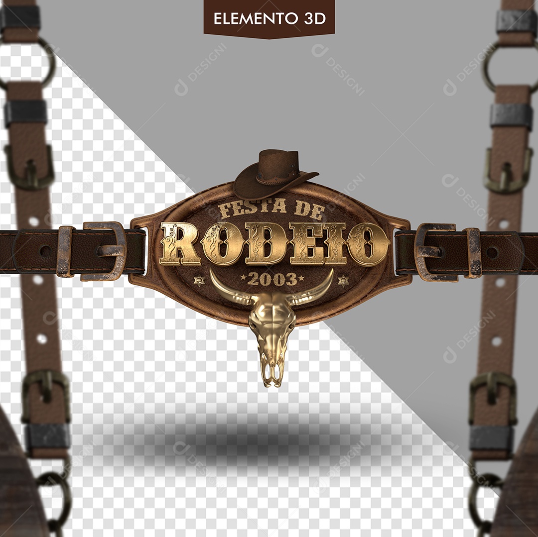Festa de Rodeio Elemento 3D PSD