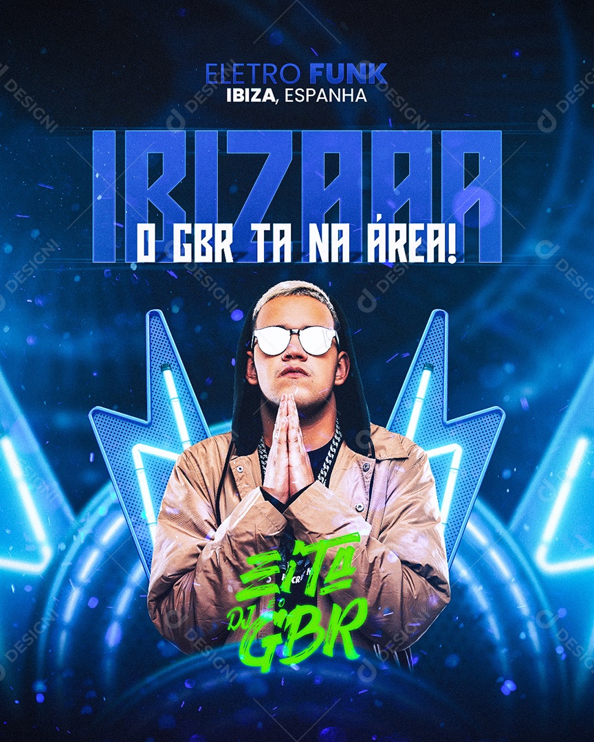 Flyer Show Dj GBR Social Media PSD Editável