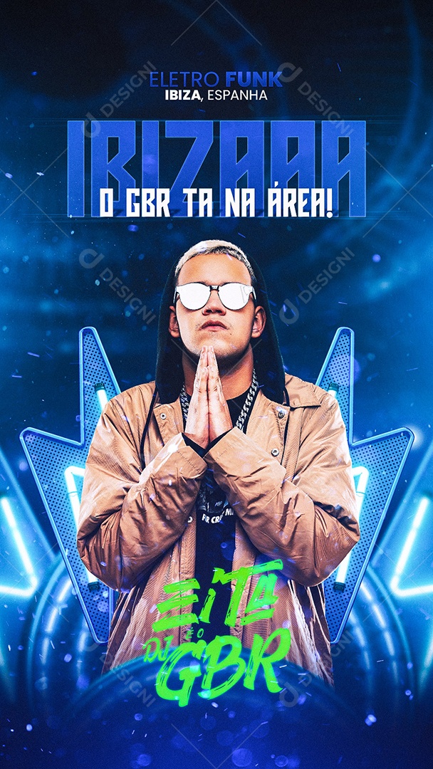 Flyer Show Dj GBR Story Social Media PSD Editável