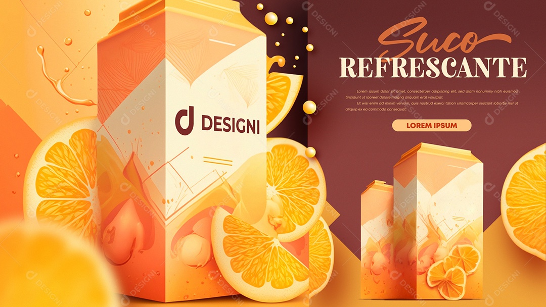 Layout Suco Refrescante AI + EPS Editável