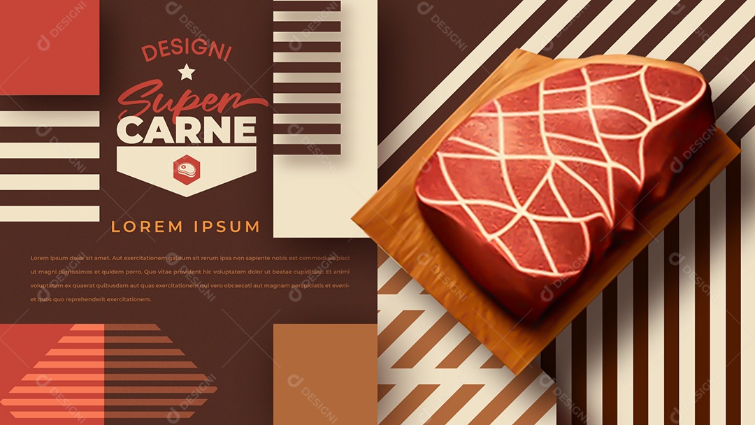 Layout Super Carne AI + EPS Editável