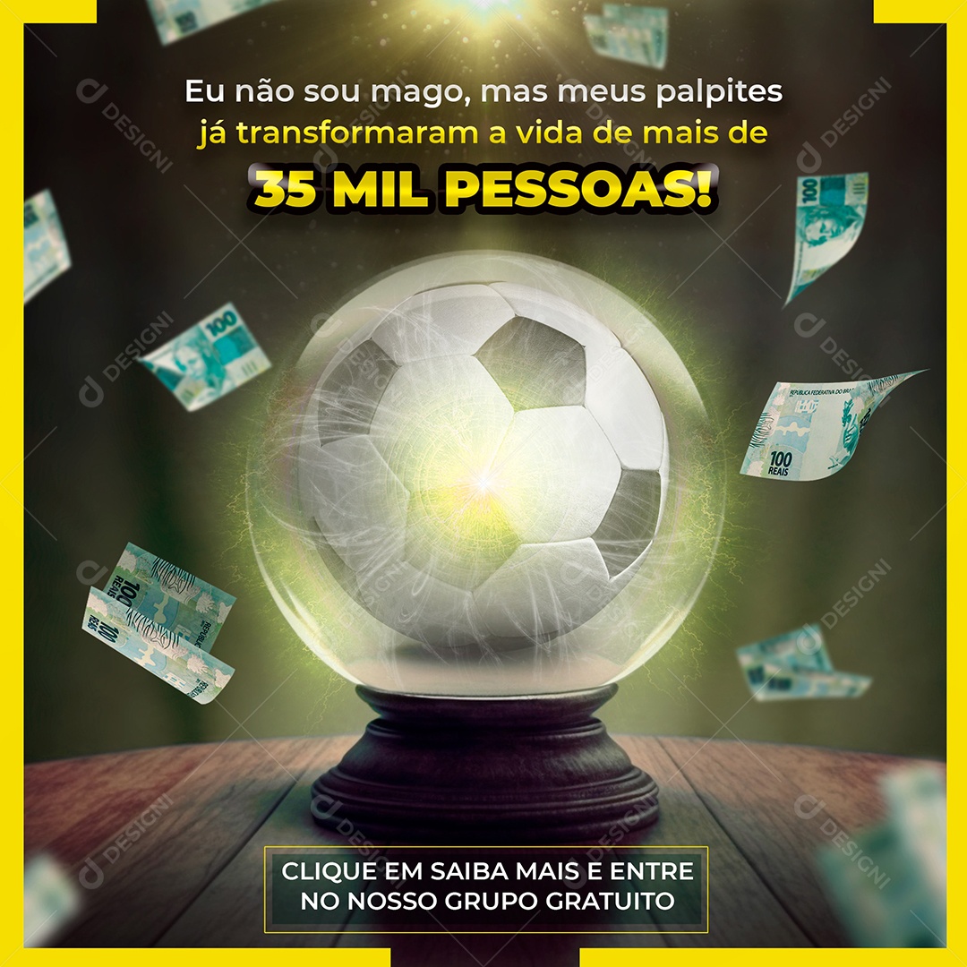 Apostas Esportivas Entre no Nosso Grupo Gratuito Casa de Apostas Social Media PSD Editável