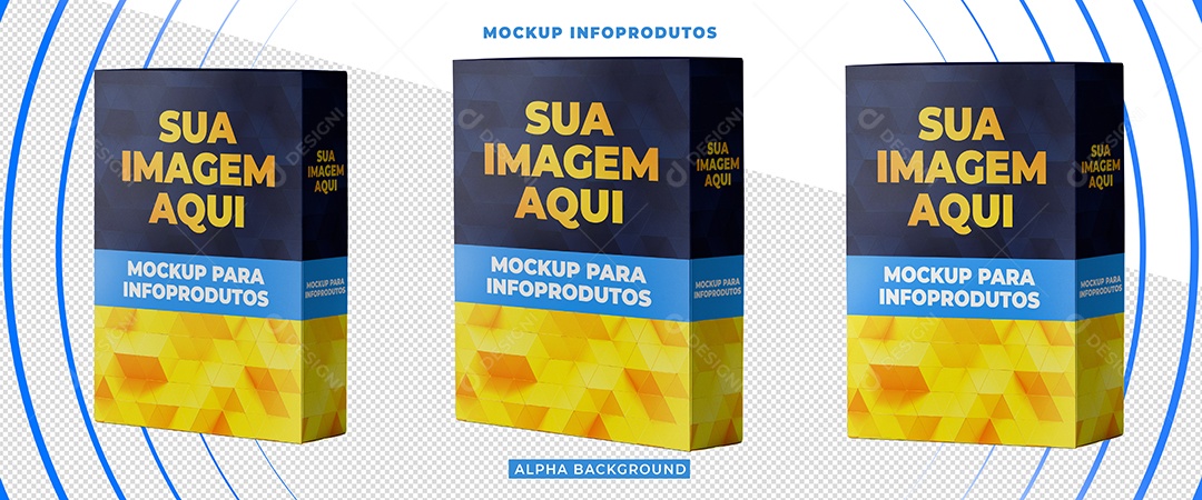Mockup Caixa Infoproduto PSD Editável