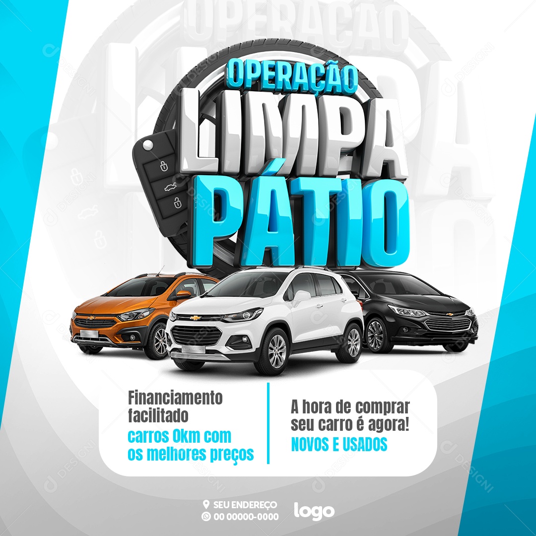 Financiamento Facilitado Operação Limpa Pátio Concessionária Social Media PSD Editável