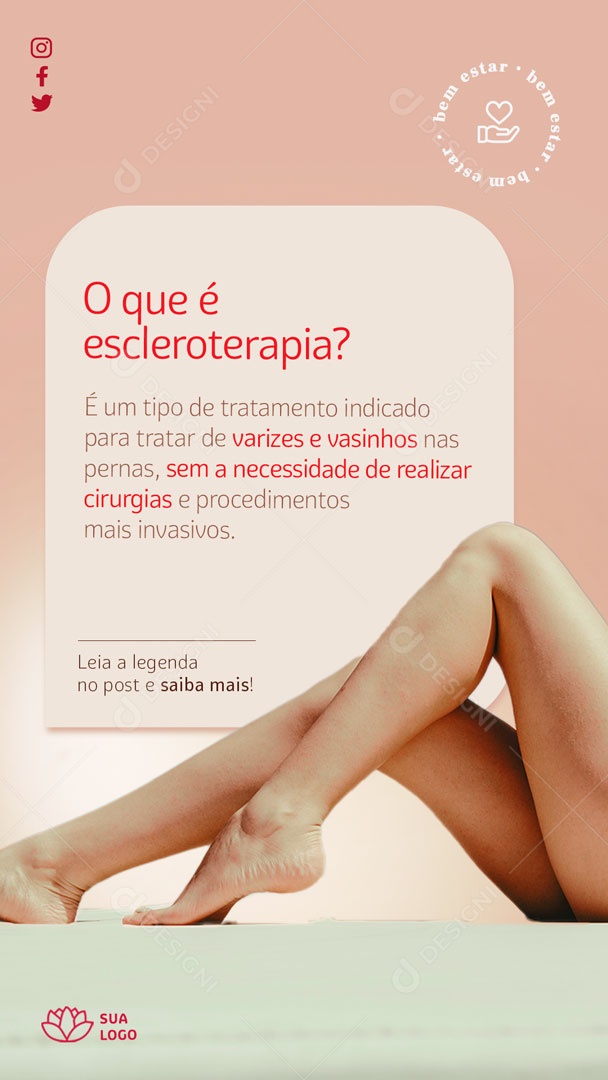Story O Que é Escleroterapia Social Media PSD Editável