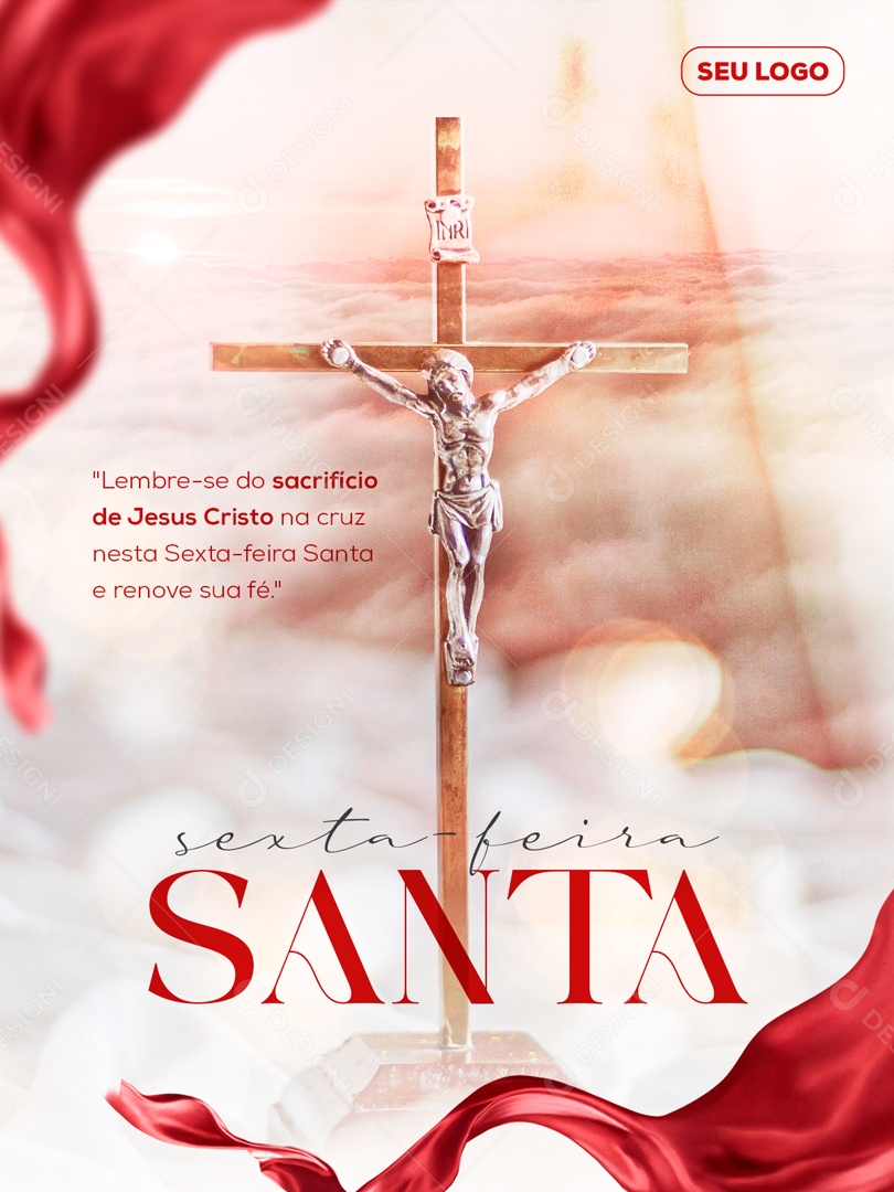 Lembre Se Do Sacrifício De Jesus Cristo Sexta Feira Santa Social Media PSD Editável