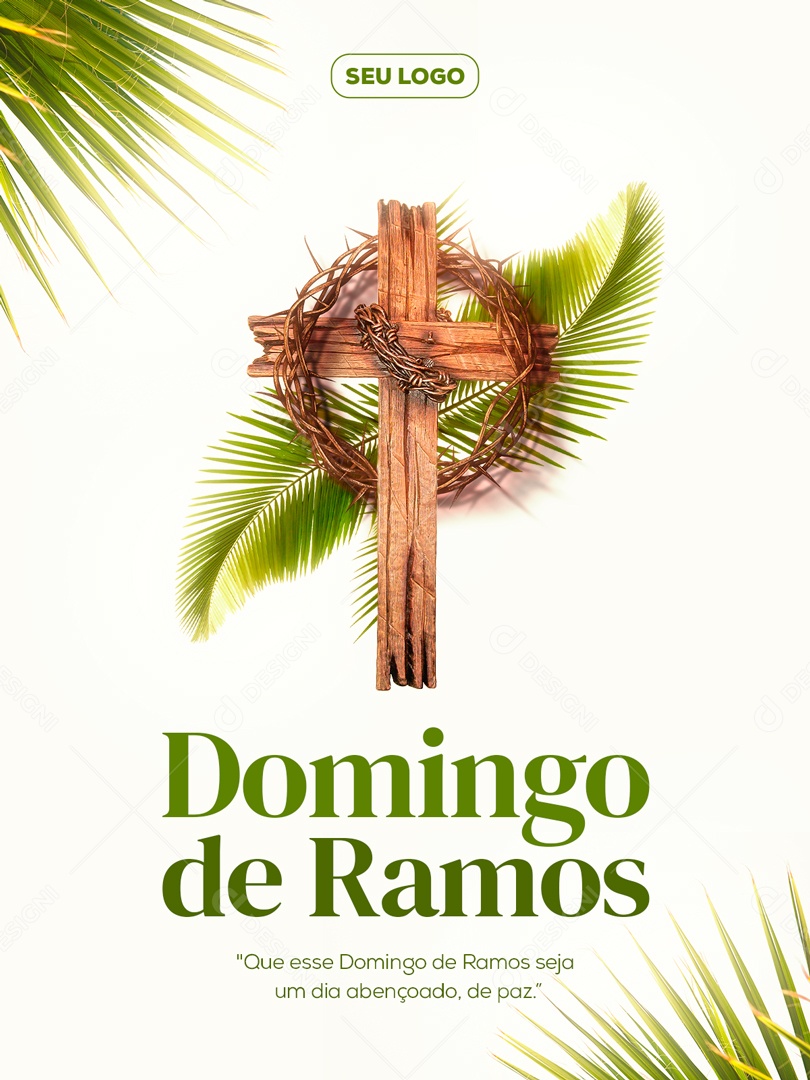 Domingo de Ramos 2 Abril Social Media PSD Editável