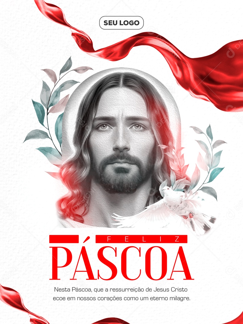 Feliz Páscoa 9 De Abril Social Media PSD Editável