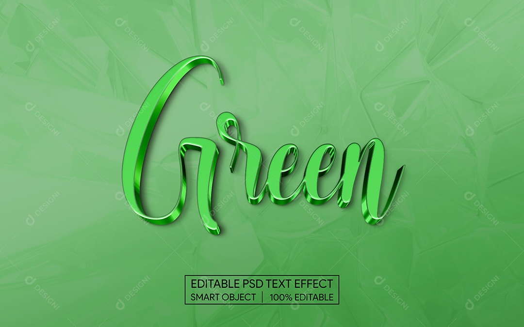 Efeito de Texto Green PSD Editável