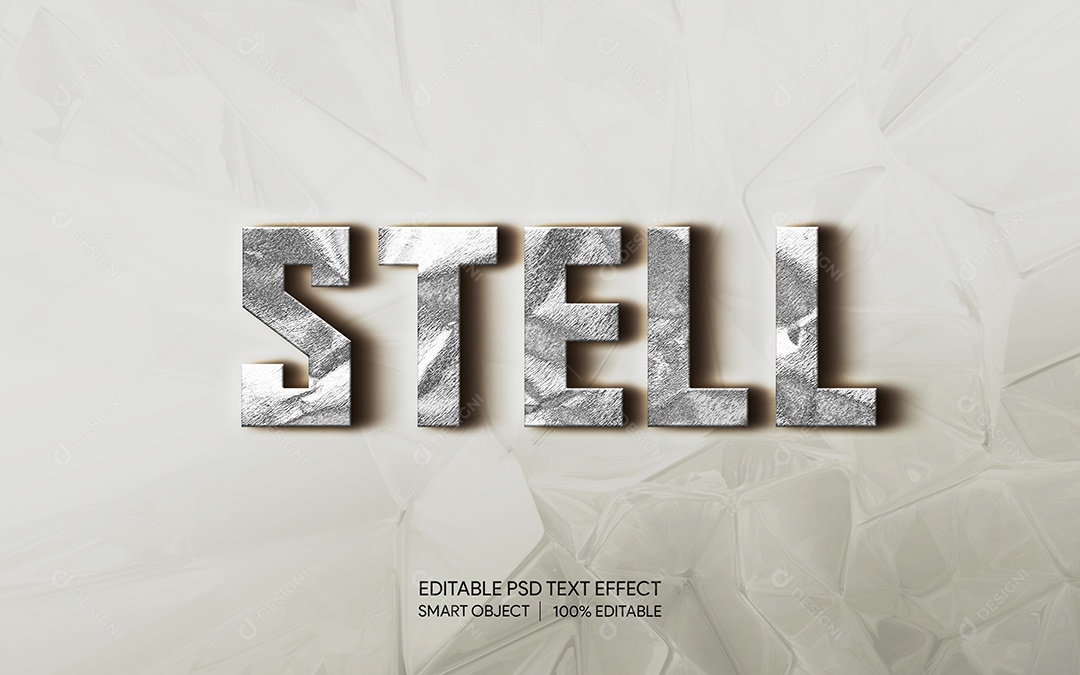 Efeito de Texto Stell PSD Editável