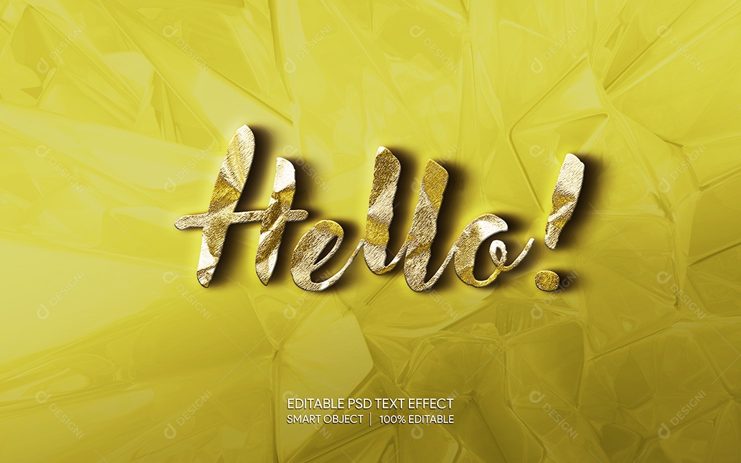 Efeito de Texto Hello PSD Editável